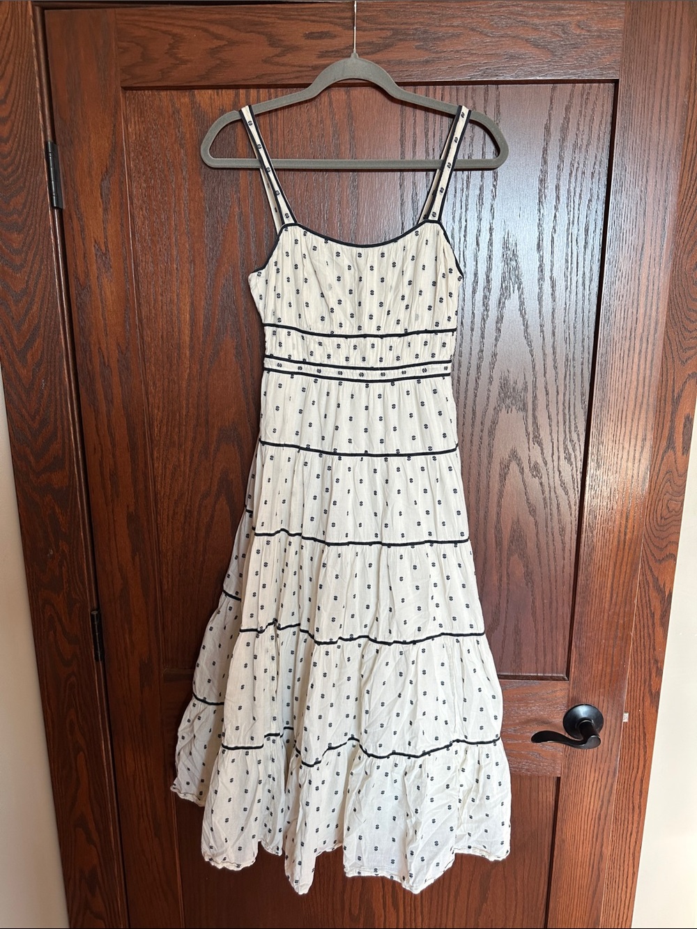 Ulla Johnson Clemente Dress
Elegant Cream Maxi Sundress with Black Sz 4 - Picture 11 of 15